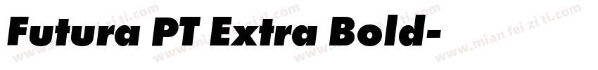 Futura PT Extra Bold字体转换